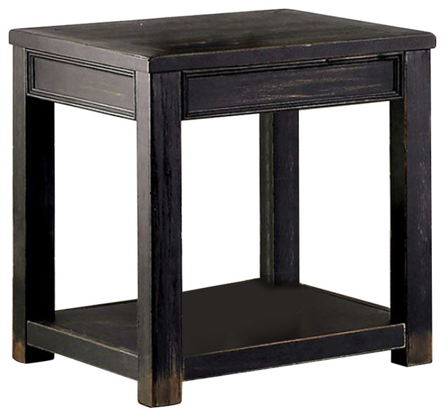 Meadow Transitional Style End Table - Farmhouse - Side Tables And End ...