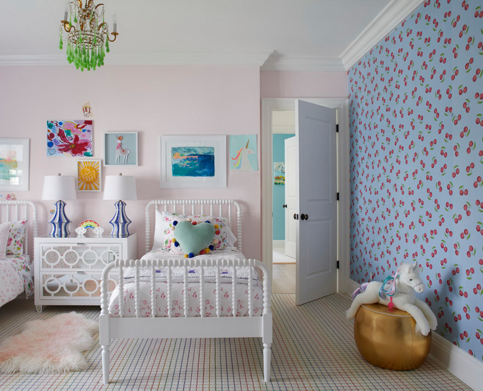Inspiration for a nautical kids' bedroom for girls in New York.