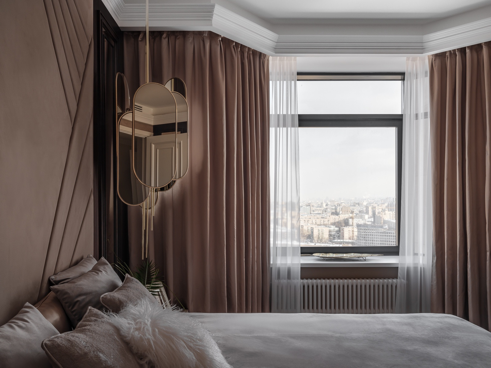 Люкс интерьер спальни в Квартире 160 кв. м. в стиле Неоклассика