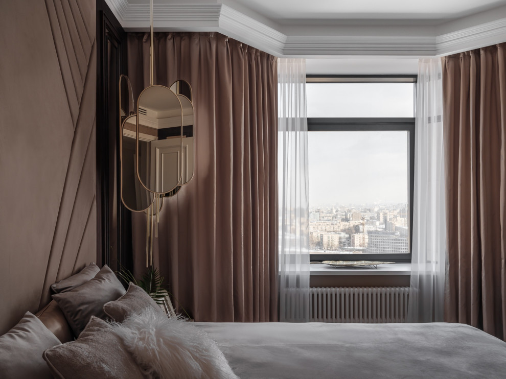 Люкс интерьер спальни в Квартире 160 кв. м. в стиле Неоклассика