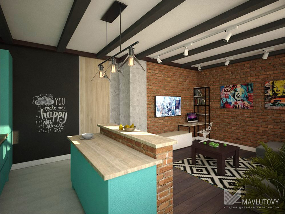 2-комнатная квартира  с элементами стиля лофт в Москве