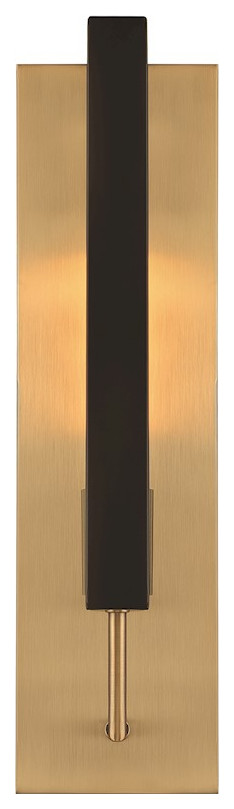 Designers Fountain Chicago PM 1 Light Wall Sconce, Brass, D233M-WS-OSB