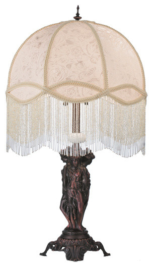 victorian table lamps with fringe