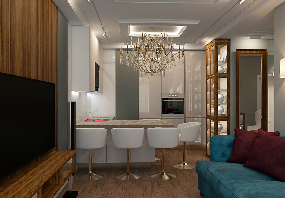 АМЕРИКАНСКАЯ КЛАССИКА DE LUXE (кухня-столовая)