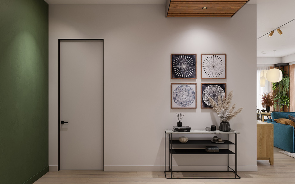 Квартира с зелеными акцентами