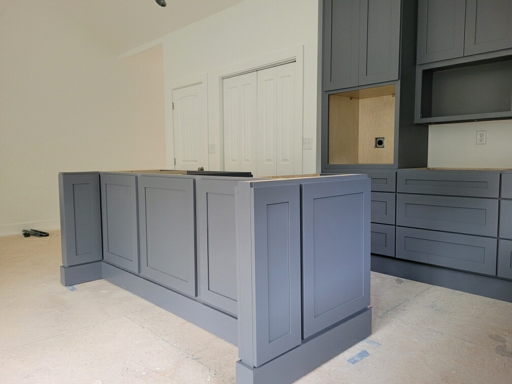 Slate Blue Custom Kitchen Cabinets