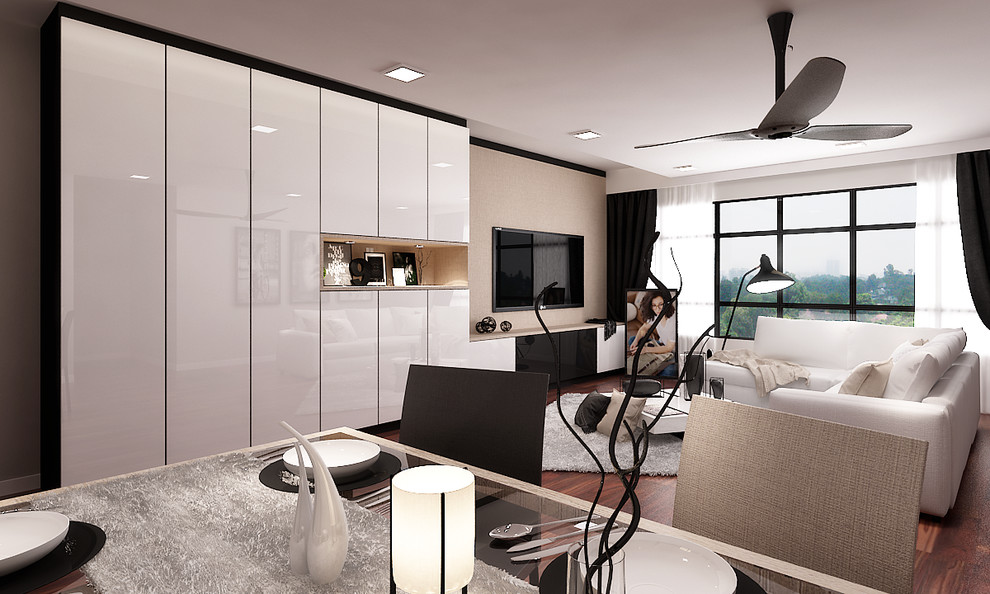 Inspiration for a modern living room in Singapore.
