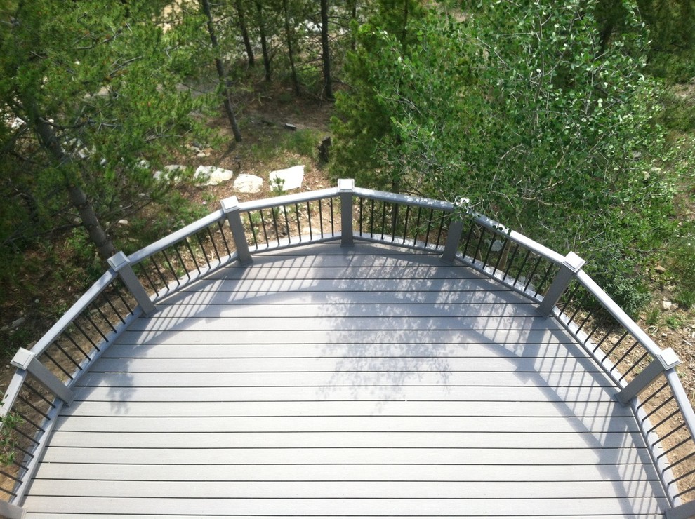Deck - backyard balcony deck idea in Denver with no cover