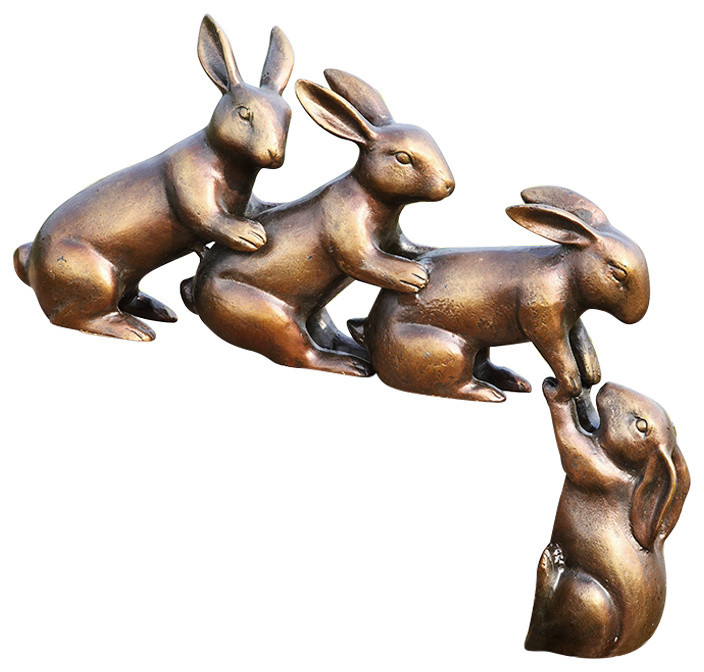 Helping Hand Rabbits Garden Sculpture