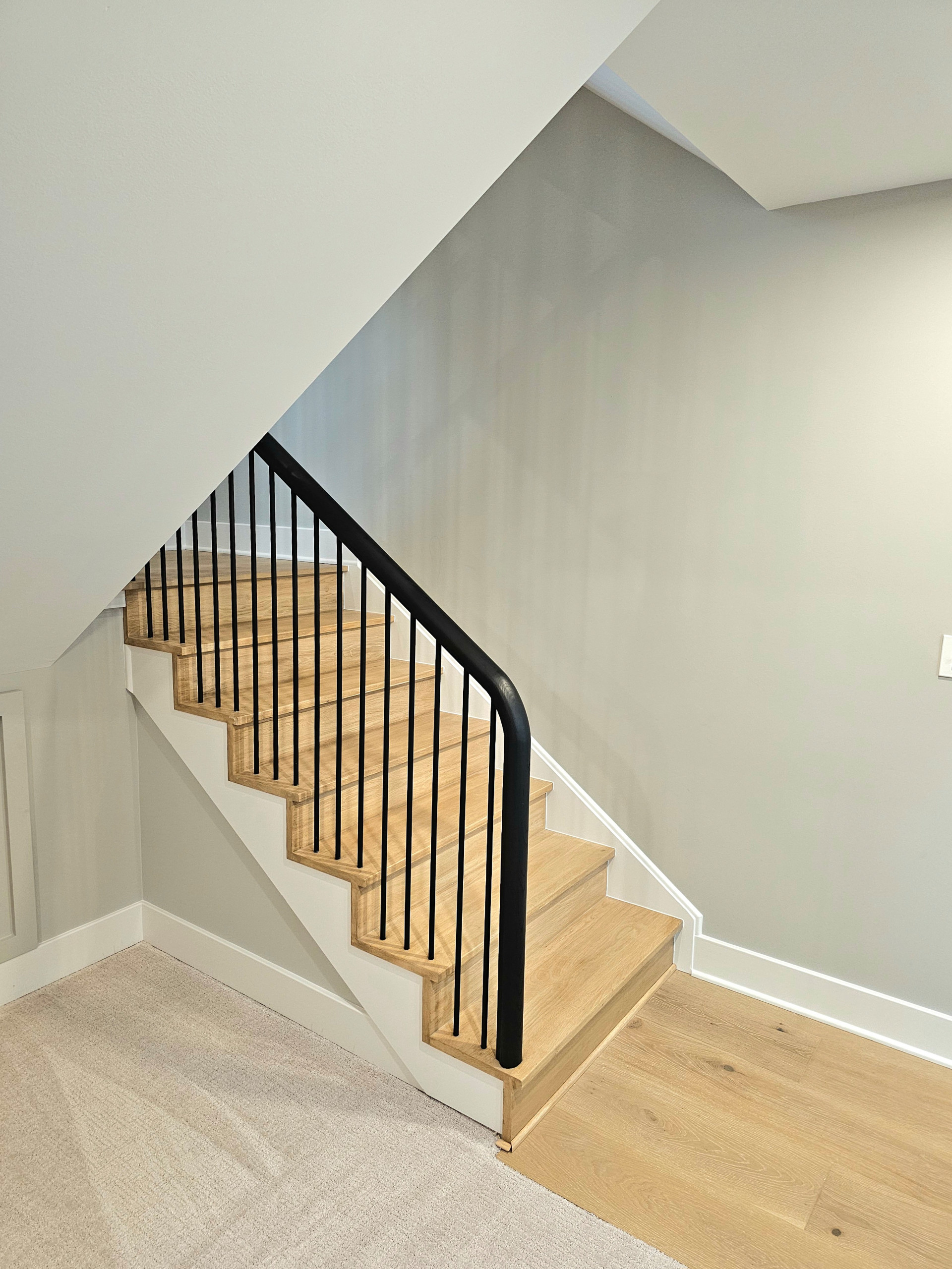 115_Stunning Continuous Rail System on 3 Story Floating Stairs; Arlington, VA 22