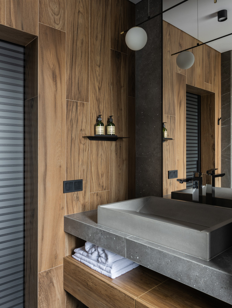 Минималистичная кухня-гостиная