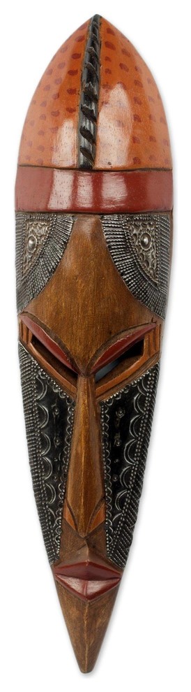 God Is There African Wood Mask - Tropical - Wall Sculptures - by NOVICA