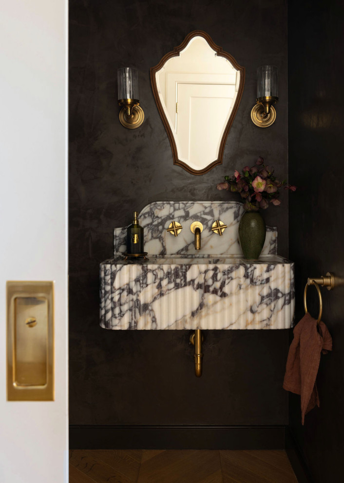 Inspiration for a french country powder room remodel in San Francisco