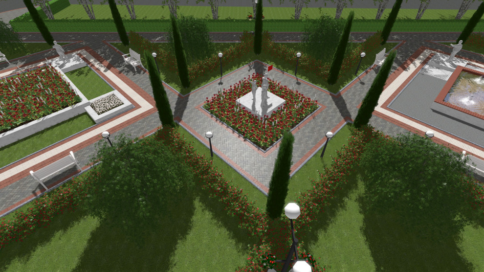 Комсомольский сквер в г.Жиздра, 2021