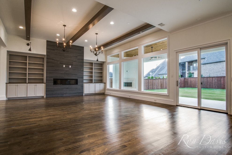 Inspiration for a large mediterranean home design remodel in Dallas