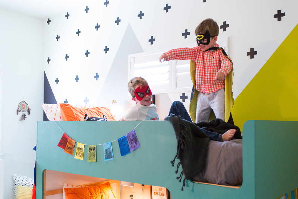 Design ideas for a modern kids' bedroom for boys in Denver.