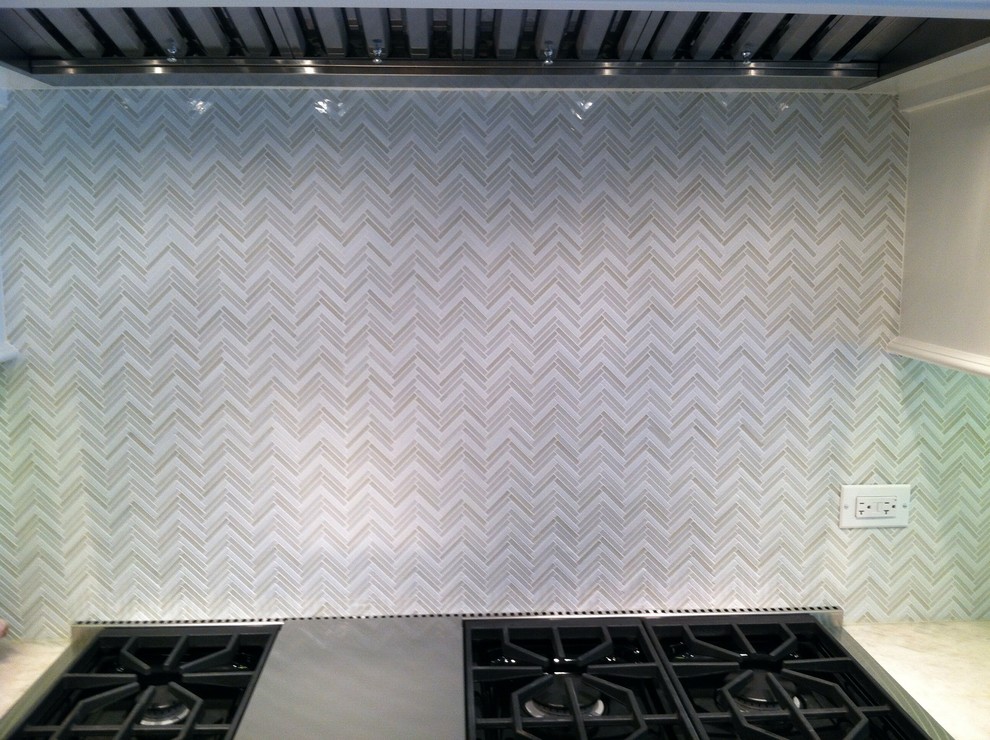 Example of a transitional home design design in Chicago