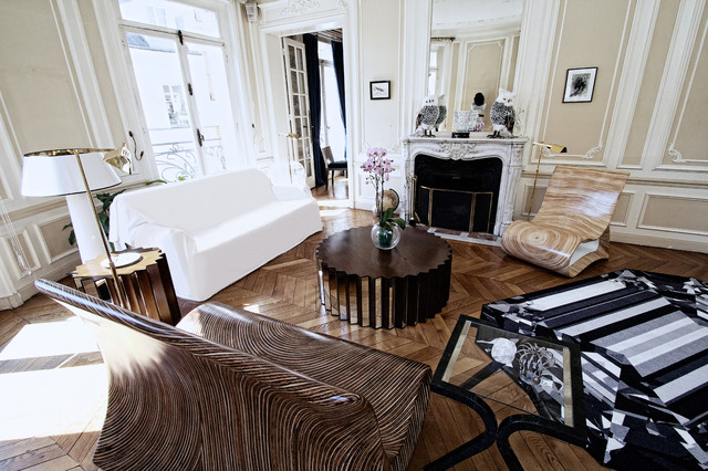 Appartement Paris 7e trendy-dagligstue