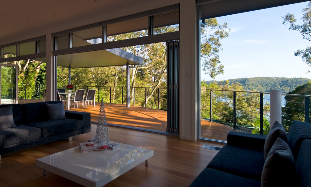 Photo of a contemporary living room in Sydney.