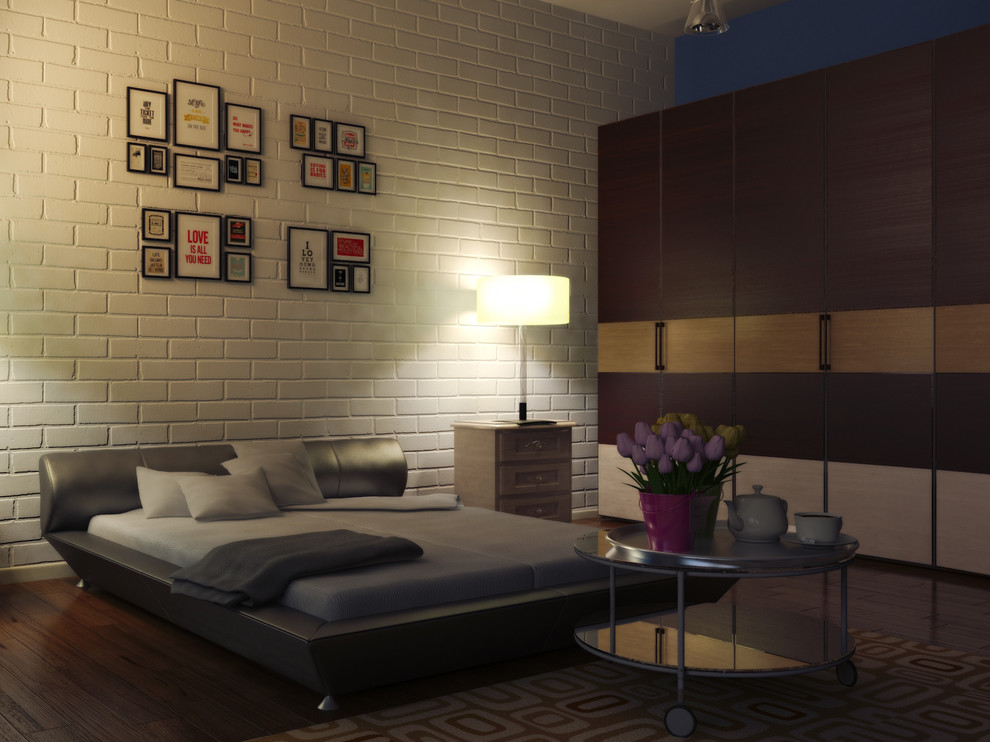 3D Визуализация спальни Loft