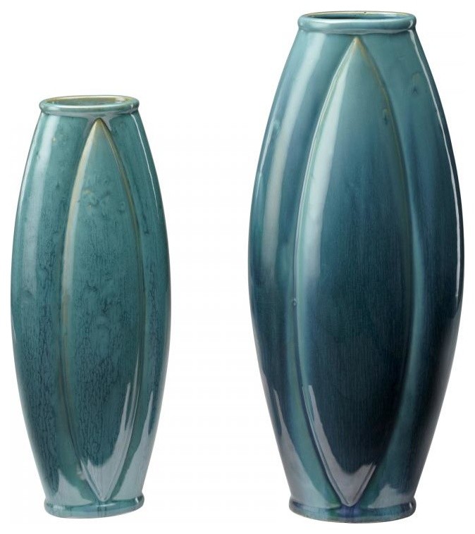 Sky Blue Glaze 19" Large Zimmerman Vase