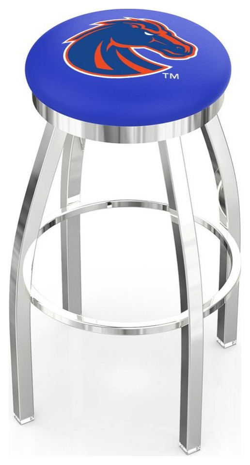 Holland L8C2C Boise State 30" Swivel Bar Stool Chrome Contemporary