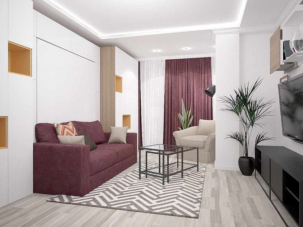 Дизайн евротрехкомнатной квартиры. Пложадь до 100 кв.м.