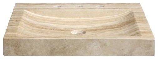 Ryvyr 24 Stone Vanity Top With Integrated Bowl Beige Travertine Stone Vanity Top And Integrated Bowl 24 Beige Travertine