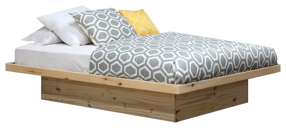 Queen Size Platform Bed Contemporary, Queen Platform Bed With Mattress Included