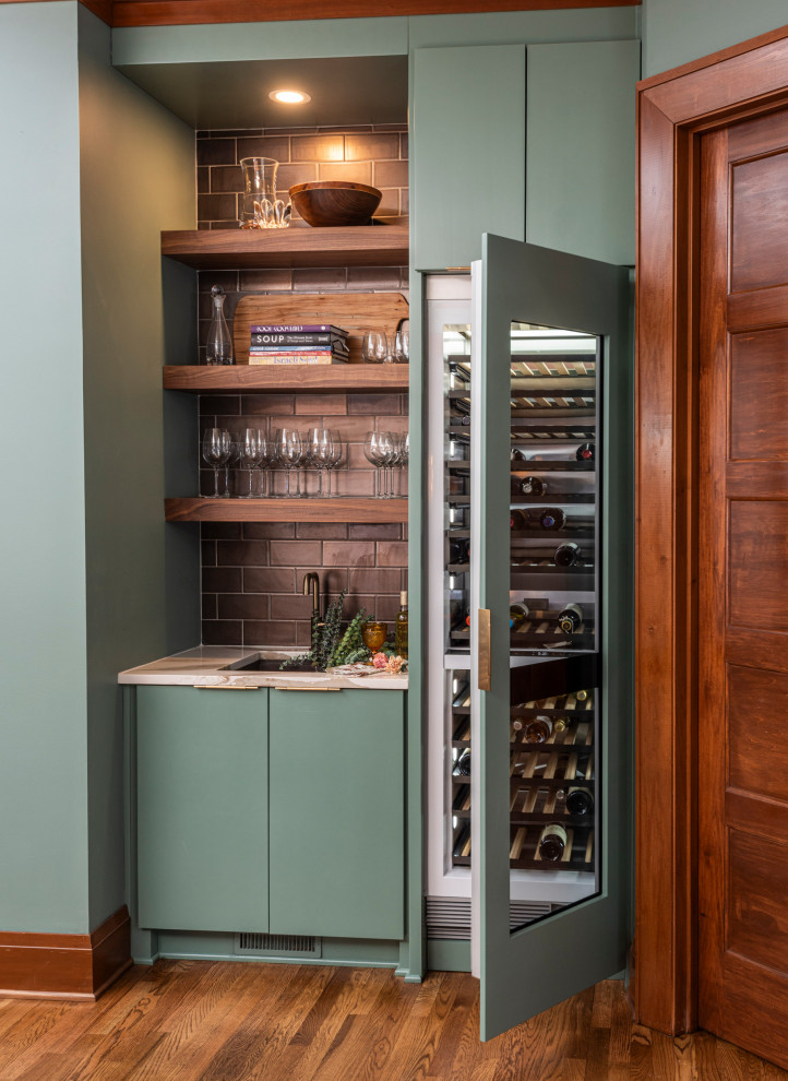 Example of a trendy home bar design in Nashville