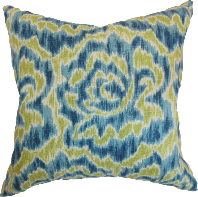 Laserena Aqua, Down Feather Filler Pillow, Green, 20