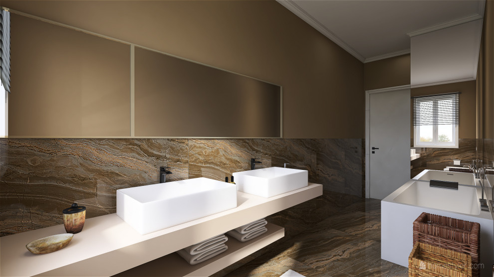 Foto di una stanza da bagno minimalista