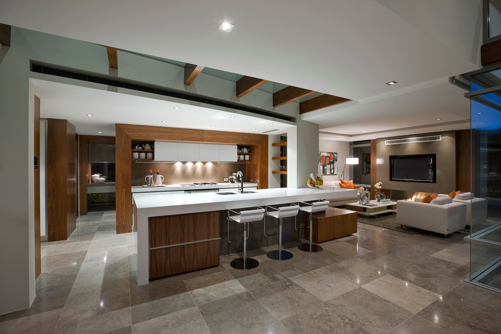Inspiration for a contemporary kitchen in Perth.