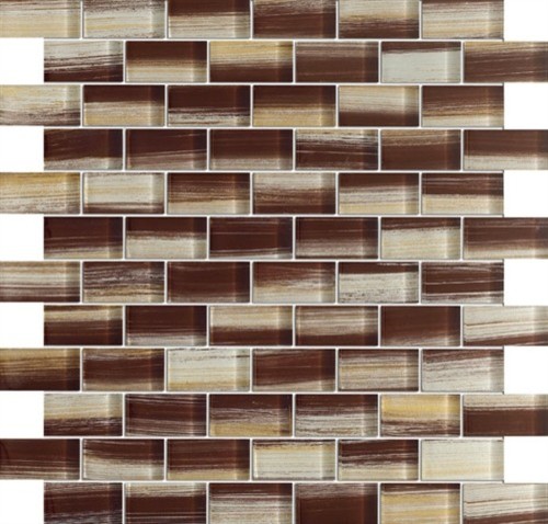 Zephyr Bulgarian Rose Brown Glossy Bricks Pattern Gl Mosaic Tiles Sample Zephyr Bulgarian Rose Brown Glossy Bricks Pattern Gl Mosaic Tiles Sample
