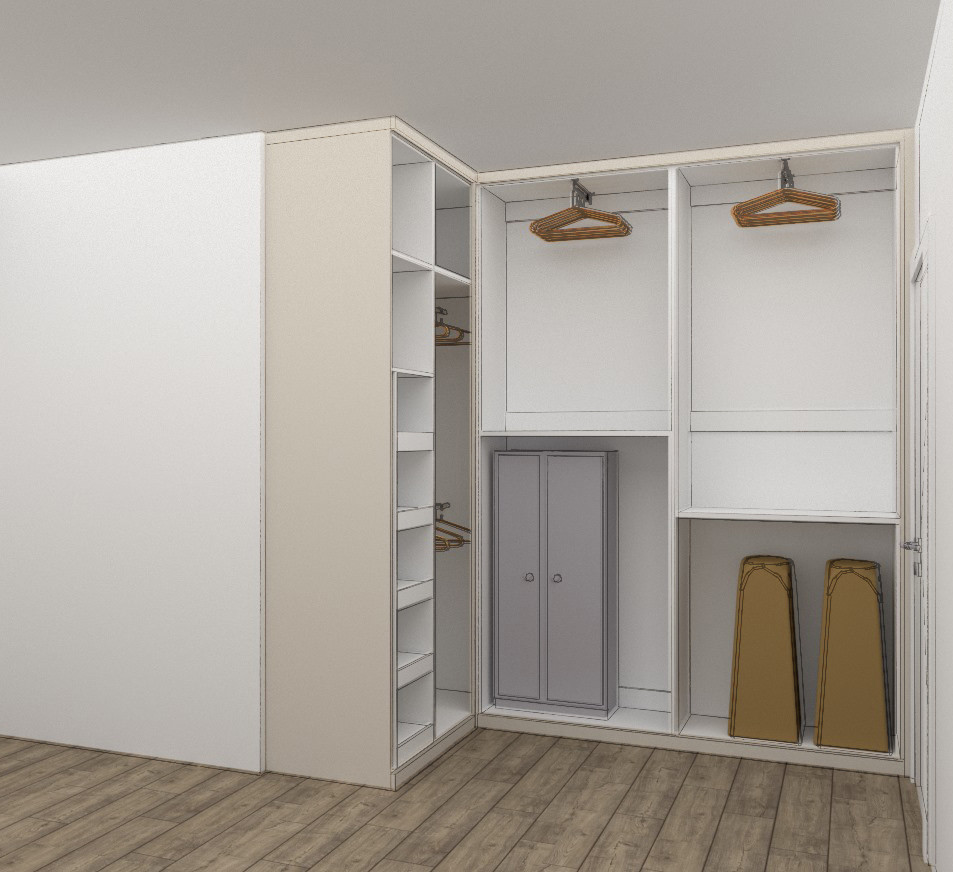 Шкаф угловой визуализация