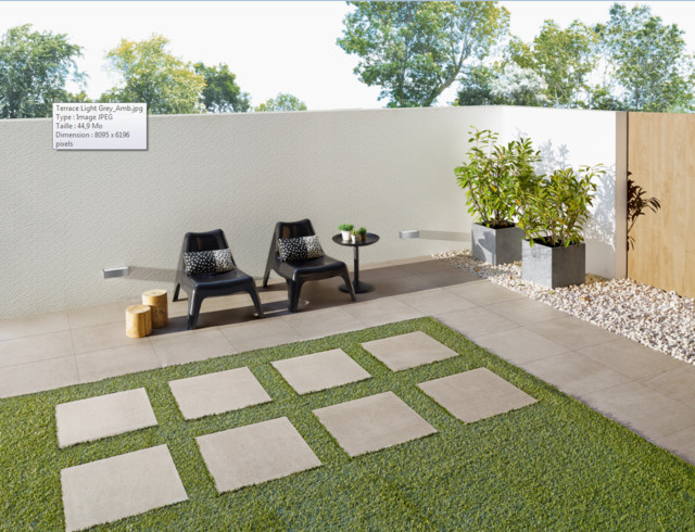 Carrelage ext&eacute;rieur & piscine contemporary-rendering