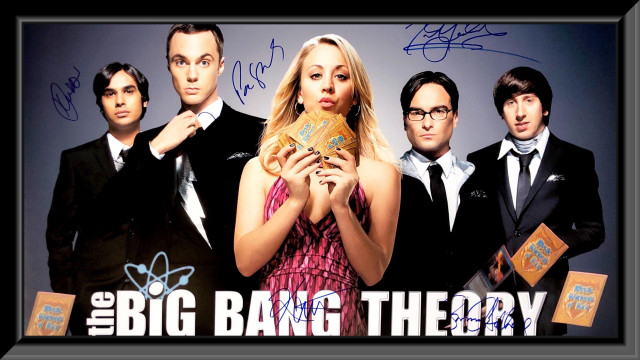 The Big Bang Theory cast signed poster