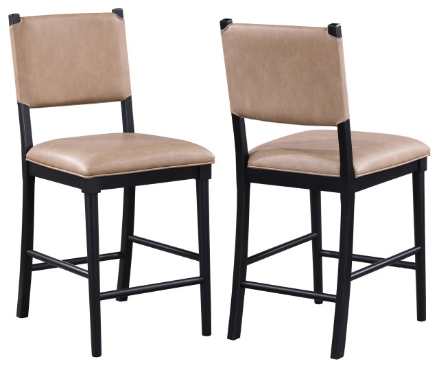 Oslo 24" Counter Stool, Midnight, Set of 2