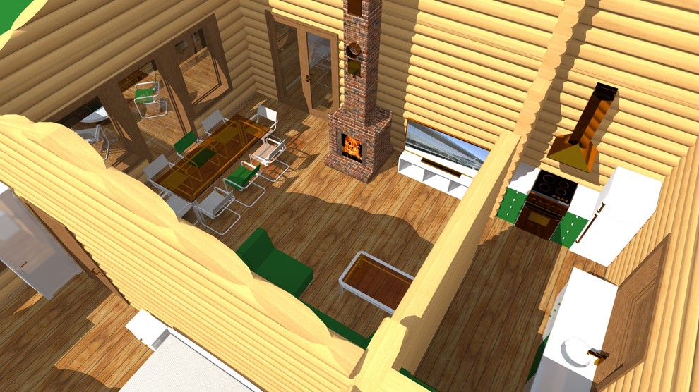 Коттедж. Сруб.