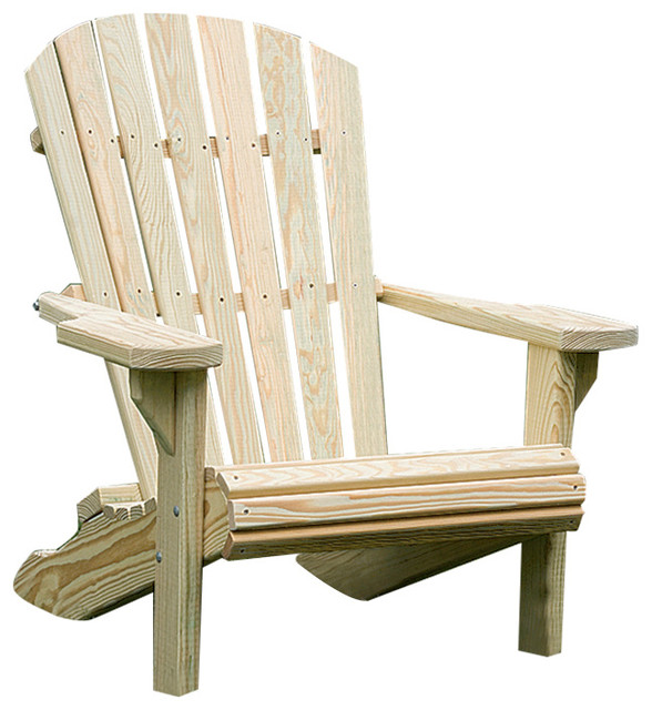 Pressure Treated Pine Adirondack Chair - Craftsman - Adirondack Chairs 
