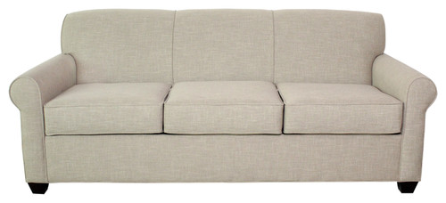 Hemp Furniture Finn Queen Sleeper Sofa Hemp Intercect Pattern Bm Cherry Leg Finish