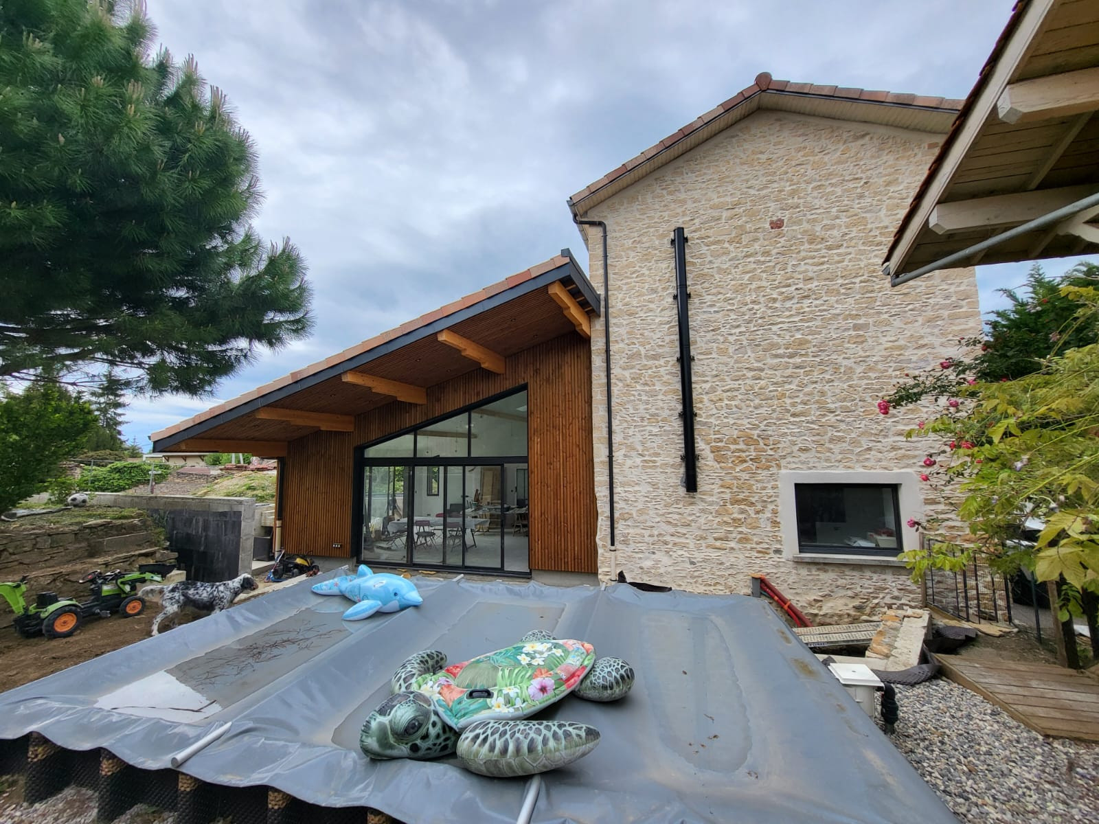 Rénovation complète dans l'ancien et extension (projet en cours de réalisation)
