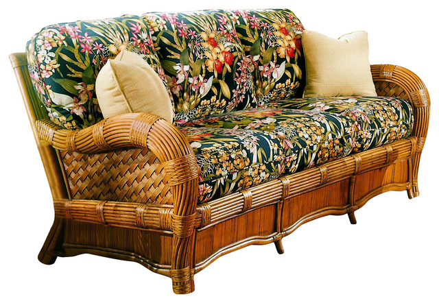 Kingston Reef Sofa in Cinnamon, Light Camel Suede Fabric