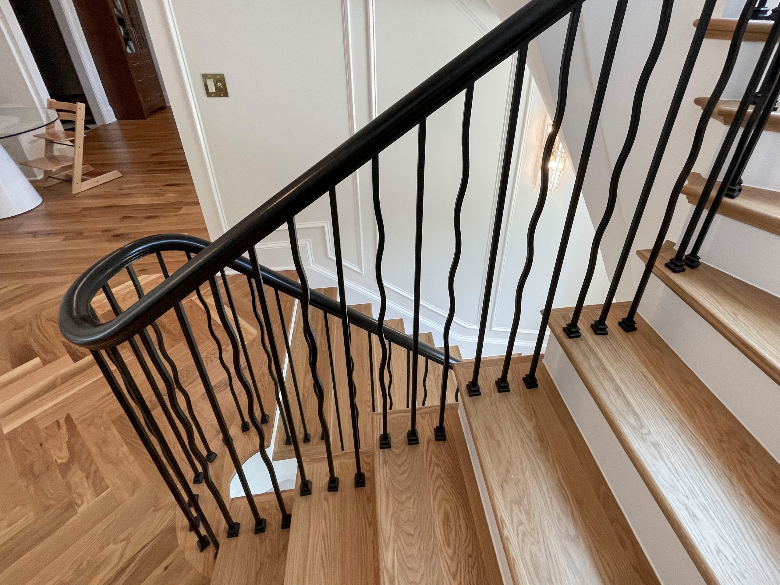 106_Modern Balustrade System Meets Traditional Winding Stairs, Aldie VA  20105