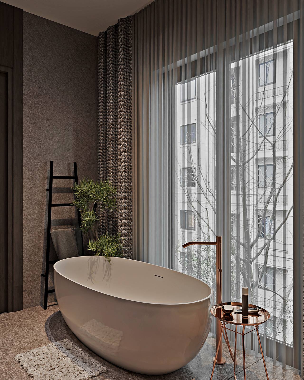 Ванная комната "Медные акценты"