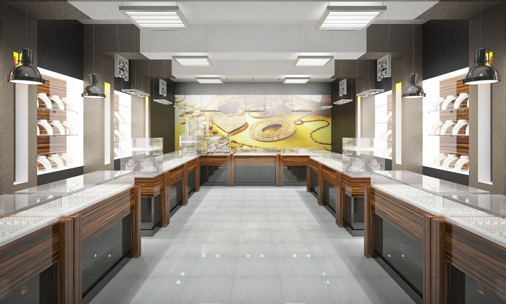3D концепция ювелирного магазина