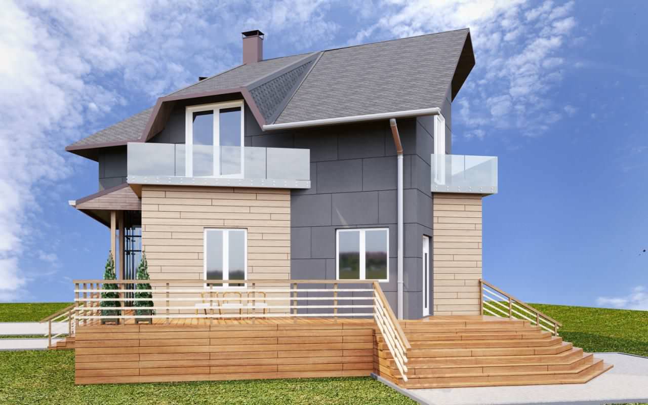 СОВРЕМЕННЫЙ ДОМ ДЛЯ МОЛОДОЙ СЕМЬИ В ТАРАСОВО.