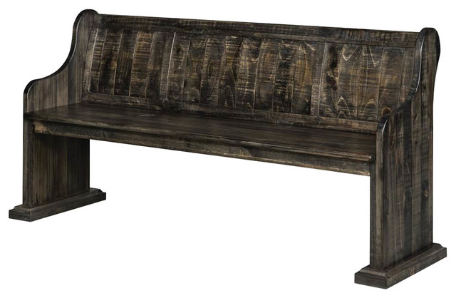 Magnussen Bellamy Wood Bench Pine Rustic Accent And Storage