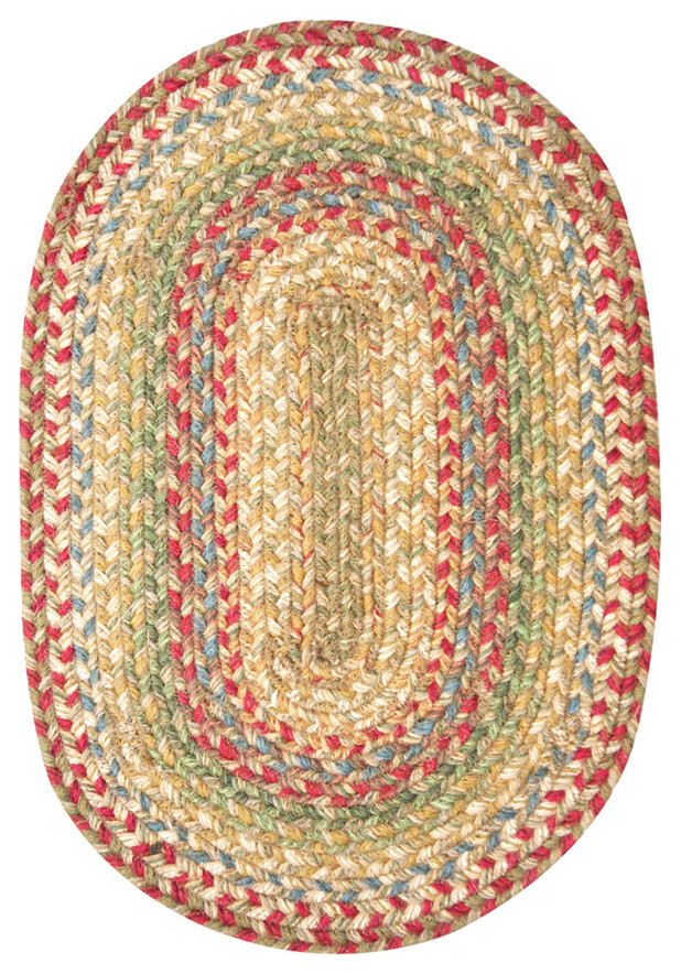 Homespice Decor Azalea Jute Braided Placemat 13" x 19" (Oval) Modern