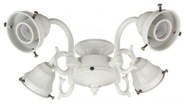 Craftmade F440cfl Four Light Ceiling Fan Fitter White